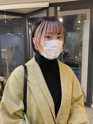 ミディアム カラー ヘアアレンジ flamme Annaのヘアスタイル