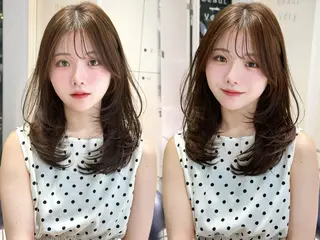 ロング カラー 🤎韓国ヘア ベージュまゆか🤎のヘアスタイル