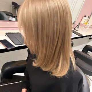 セミロング カラー ヘアアレンジ 💖うる艶カラー💖 モデル募集💖のヘアスタイル