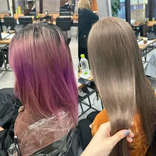 ロング カラー ENA💗NEXT /ハイトーンエクステのヘアスタイル