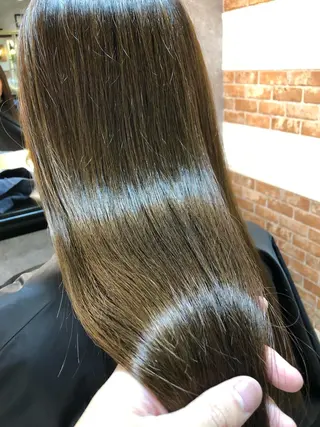 ロング カラー salowin 原宿 aroa所属・韓国／ハッシュカット ／透明感カラー／金野のヘアスタイル