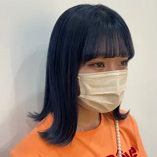 セミロング カラー カラー/韓国レイヤー /ブリーチ/hinaのヘアスタイル