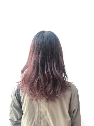 セミロング カラー 大阪長居🌱野見山 卓也のヘアスタイル