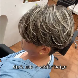 メンズ 白髪ぼかし/白髪 メッシュ/ゆうとのヘアスタイル