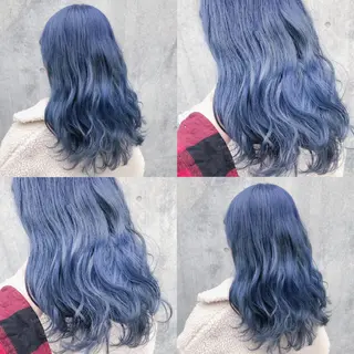 ロング カラー ヘアアレンジ メンズ キッズ 💟Chloe原宿店 🩶ハイトーンのヘアスタイル