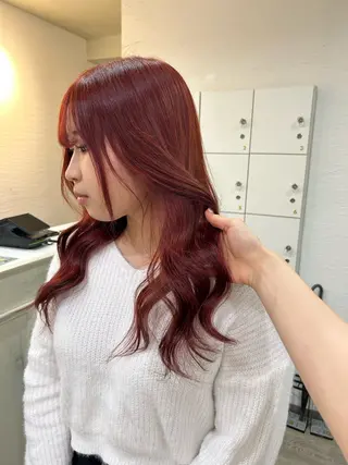 ミディアム カラー inq sakae所属・りん🌷︎名古屋 透明感カラー/カットのヘアスタイル