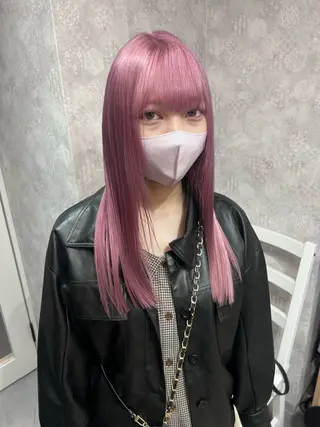 ロング 栄🎡ピンクカラー 💕SAKURA💕のヘアスタイル