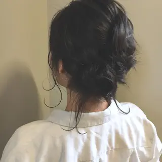 ミディアム カラー ヘアアレンジ 上川 美幸のヘアスタイル