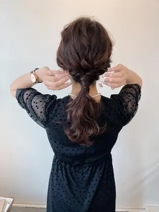 ロング ヘアアレンジ h a k u 大倉 卓人のヘアスタイル