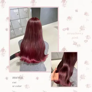 ロング カラー 𝒎𝒐𝒆🩰 名駅/ヘアメ/暖色♡のヘアスタイル