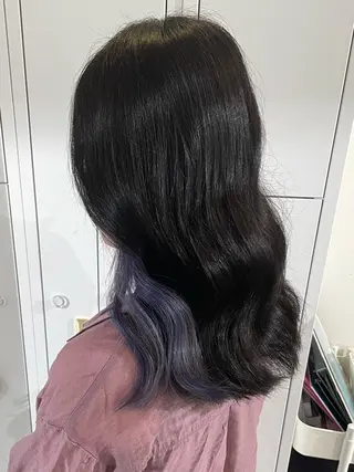 ロング カラー 💚色落ちまで可愛い 髪質改善カラーゆうまのヘアスタイル
