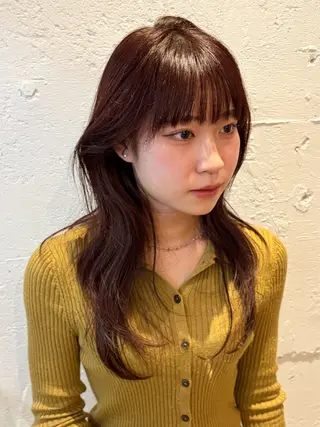 セミロング カラー 🩵透明感カラー/ 暗髪/YUNA🩵のヘアスタイル