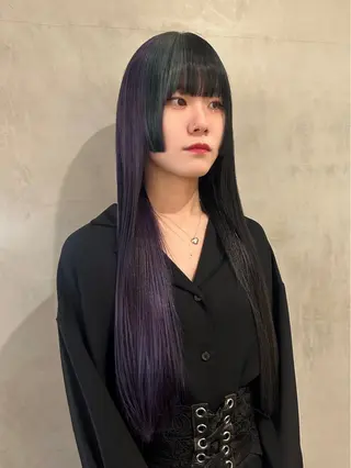 ロング カラー デザインカラー❤︎ イシイレイのヘアスタイル