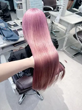 ロング カラー 💕誰より可愛い💕 ピンク🎀YUUKAのヘアスタイル