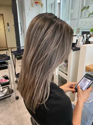 ミディアム カラー JILBLAN京都 ショート/ハイライトのヘアスタイル