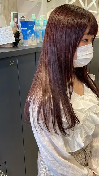 ロング カラー 細沼 葵のヘアスタイル