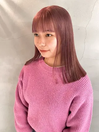 セミロング カラー 宮川 日菜子のヘアスタイル