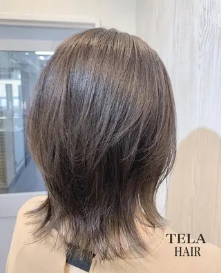 ミディアム カラー ヘアアレンジ HUENEST アカデミーサロンのヘアスタイル