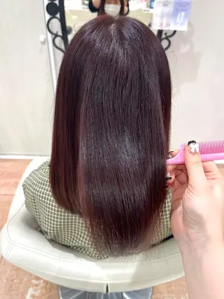 ミディアム カラー 鵤木 朋香のヘアスタイル