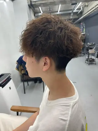 ショート パーマ メンズ 森本裕/オーナー/ スパイラルパーマのヘアスタイル