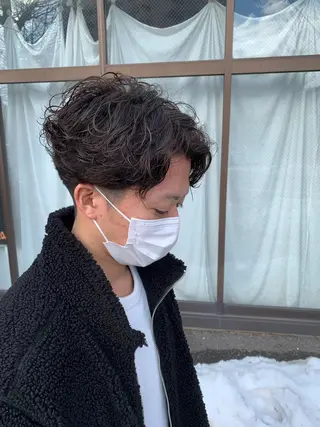 ショート パーマ メンズ 宮嶋 勇輔のヘアスタイル