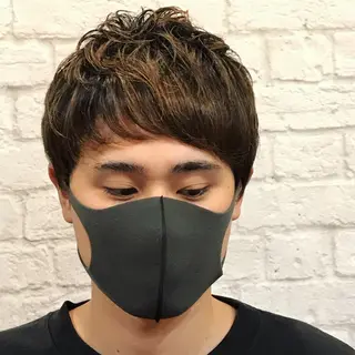 ショート カラー パーマ メンズ お客様満足度NO.1 小林真弥のヘアスタイル