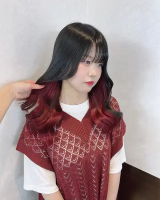 カラー nehus nagaoka所属・🖤複雑履歴ブリーチ Mizuki 🖤のヘアスタイル