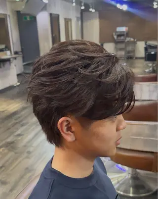 ショート カラー パーマ メンズ メンズカット/パーマ 艶カラーTAIGA︎のヘアスタイル