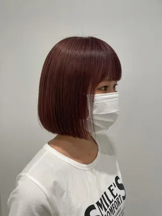 ショート カラー 暖色🎀ゆるふわ☁️ MOERI 🍒のヘアスタイル