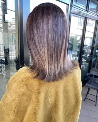 ミディアム カラー パーマ OVER→三軒茶屋 /縮毛矯正・髪質改善のヘアスタイル