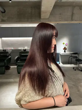 ロング カラー 中村 衣里のヘアスタイル