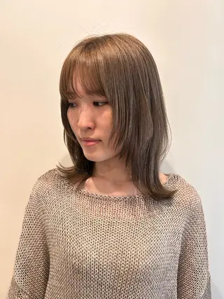 ミディアム カラー Luce所属・うる艶/韓国風　奈良 優輝のヘアスタイル