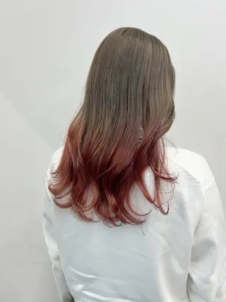 ロング カラー パーマ amble luxe ❤️渋谷❤️のヘアスタイル