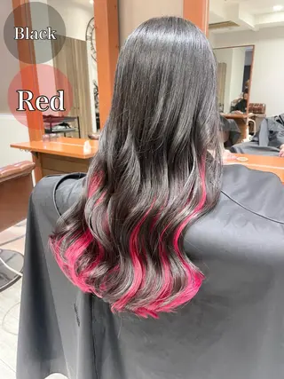 ロング カラー ACROあべの店所属・艶カラー/インナー /グラデ/大西小百合のヘアスタイル