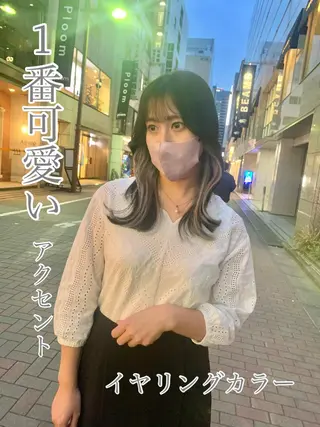 セミロング カラー パーマ ヘアアレンジ メンズ キッズ ネイル マツエク・マツパ アイブロウ 《褒められる》 透明感カラー/小嶋のヘアスタイル