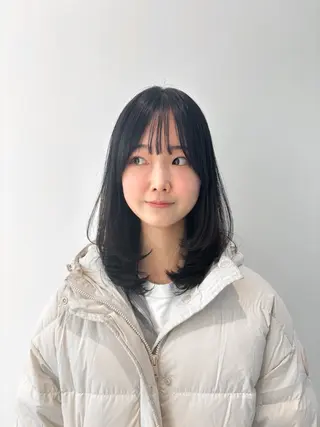 ミディアム ren ボブロブ/ミディアムのヘアスタイル