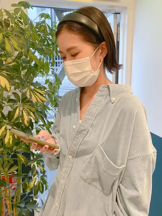 ショート カラー ヘアアレンジ fit stand所属・fit stand /HIIRAGIのヘアスタイル