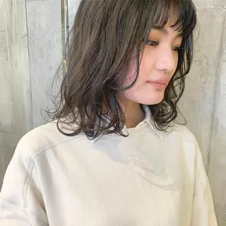ミディアム カラー ﾊｲﾄｰﾝ/ｼｮｰﾄ 村上淳乃🐥のヘアスタイル