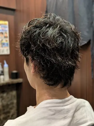 ショート パーマ メンズ ヒロ銀座青山店所属・森本 ミクのヘアスタイル