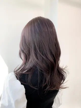 ミディアム カラー ヘアアレンジ Lehm所属・表参道/さあ や/大人ナチュラルのヘアスタイル