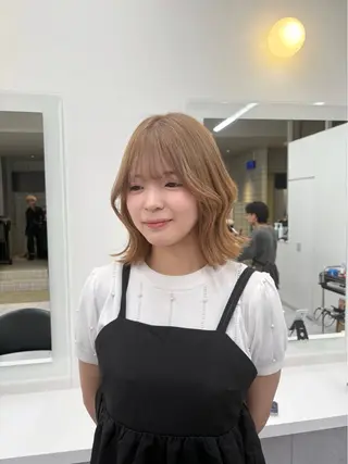 カラー beige🤎ダブル カラー/レイヤー🧸のヘアスタイル