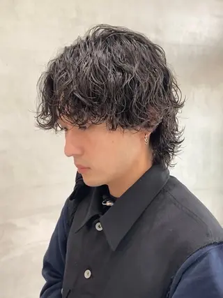 ミディアム パーマ メンズ 楽斗/メンズパーマ /シャドウパーマのヘアスタイル