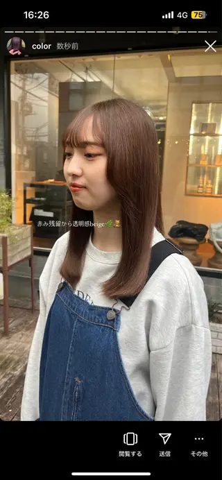 セミロング Juna✂️ レイヤー / ボブのヘアスタイル