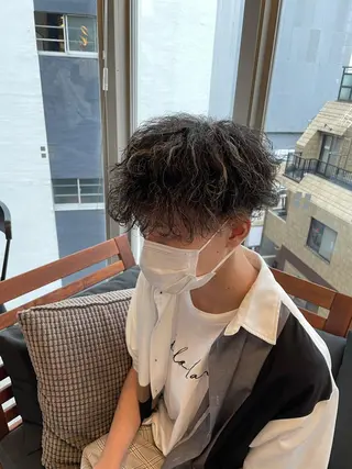 ショート カラー パーマ メンズ 【men's Lapis横浜】海人のヘアスタイル