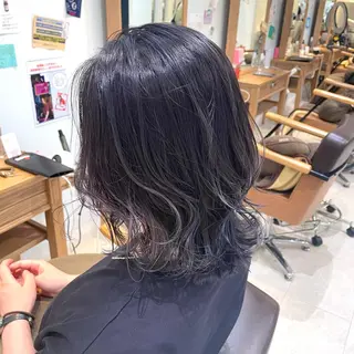 ミディアム カラー 心斎橋/ブリーチなし 髪質改善/レイヤーのヘアスタイル
