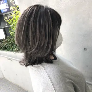 ミディアム 海外風レイヤーカット 👑店長　平松　由のヘアスタイル