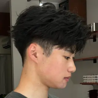 ショート パーマ メンズ 金山駅前メンズカット モデル募集 青島永透のヘアスタイル