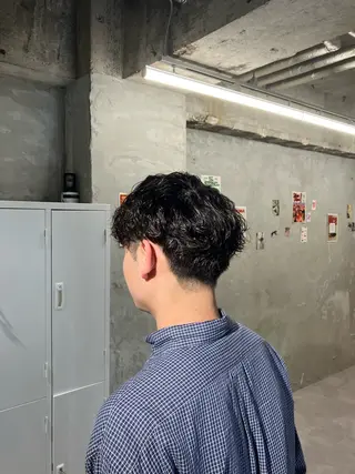 ショート パーマ メンズ door white hideのヘアスタイル