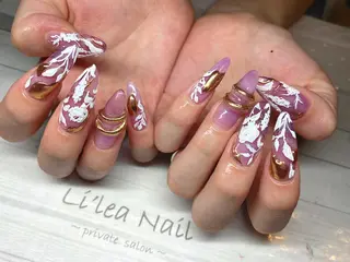 ロング ネイル Li'leaNail AINAのネイルデザイン