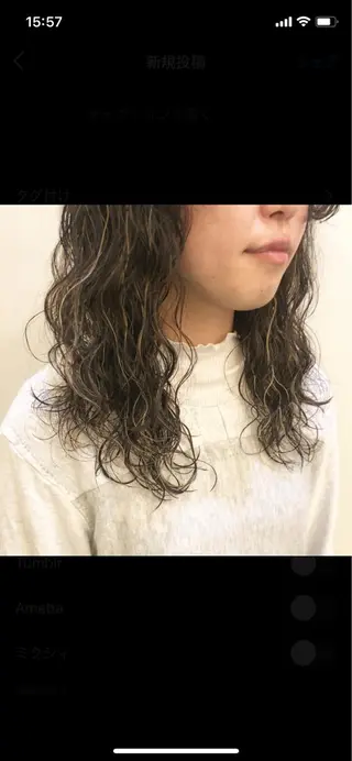 ミディアム カラー 透明感・艶カラー/ 坂田友梨奈のヘアスタイル